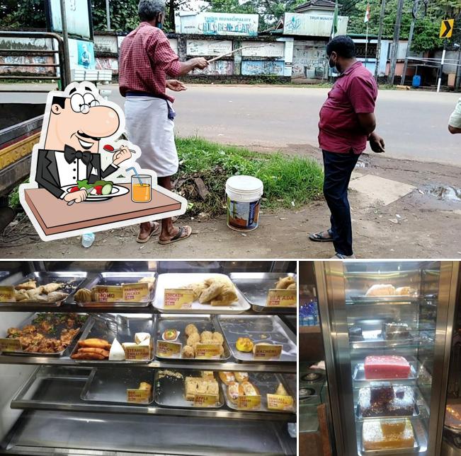 This is the picture displaying food and exterior at Savera Canteen