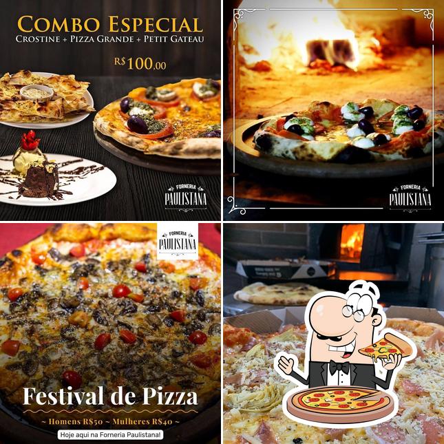 Escolha pizza no Forneria Paulistana