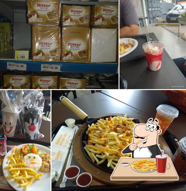 Batata frita em Giraffas Feira de Goiânia Setor Central