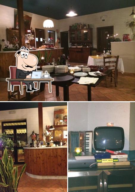 Gli interni di Osteria Il Papero