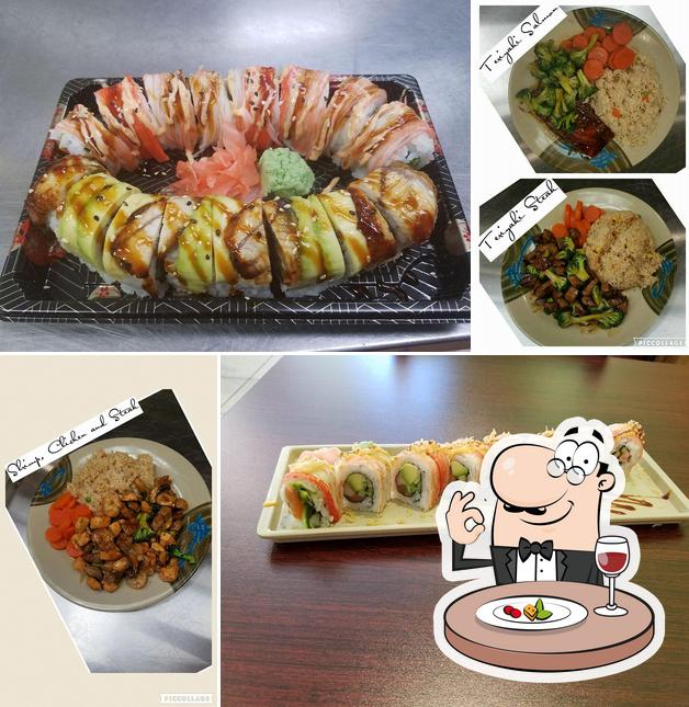 Food at Japan Express Restaurant - Hibachi & Grill