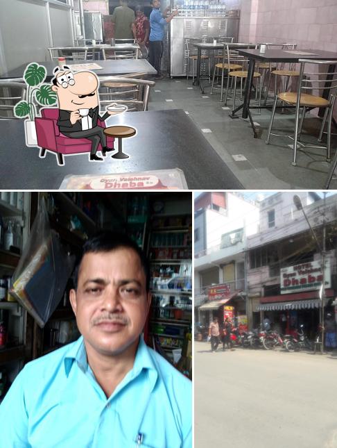 The interior of Gyan Vaishnav Dhaba
