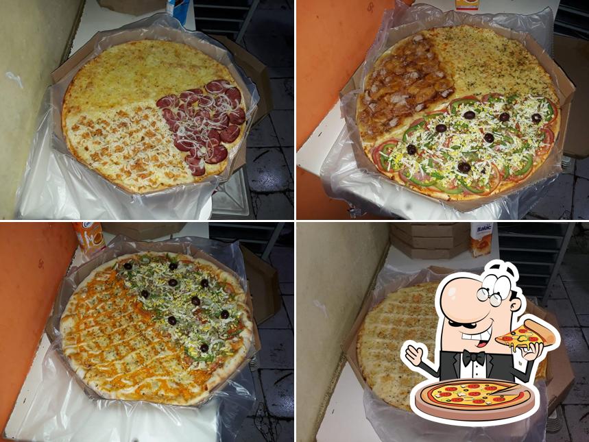 Peça diferentes variedades de pizza