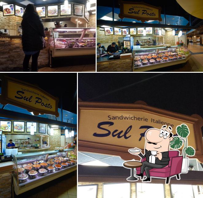 The interior of Sul Posto - Sandwicherie Italienne - Smoked Meat - Salads - Catering/Traiteur