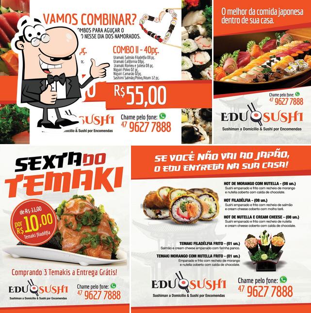 See this picture of EDU SUSHI