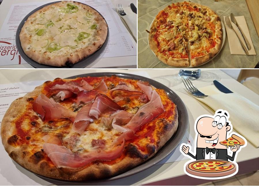 A Pizzeria Ristorante Sergio, puoi ordinare una bella pizza