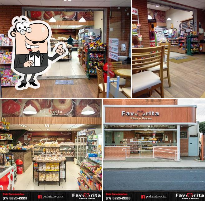 Veja imagens do interior do Favorita Pães e Doces