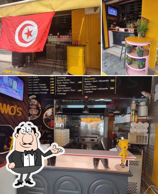 L'intérieur de GRAMO'S chapati ابن شباتي في نابل