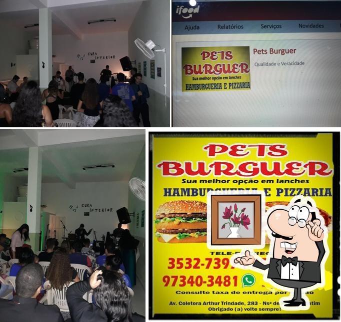 O interior do Pets burguer delivery