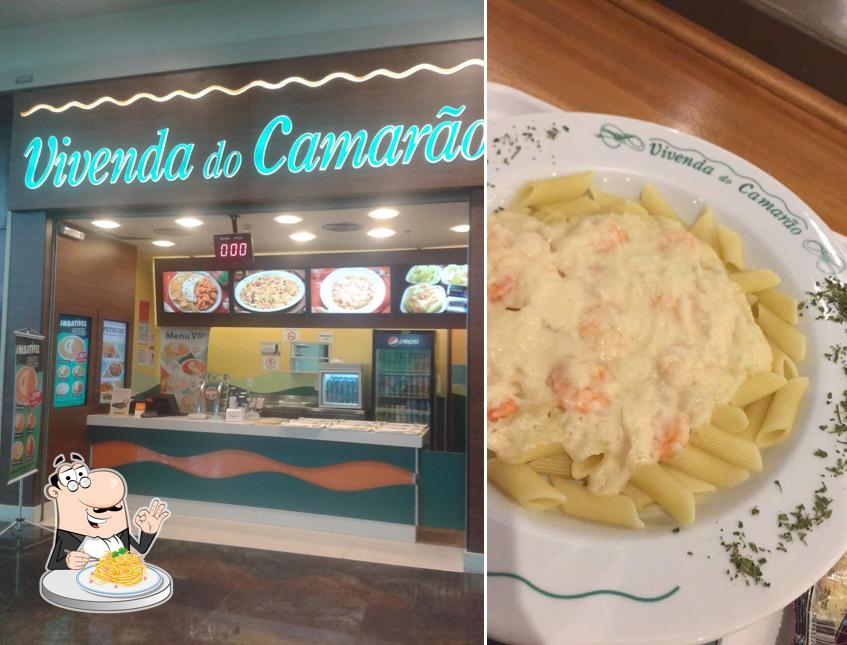 Espaguete carbonara em Vivenda do Camarão