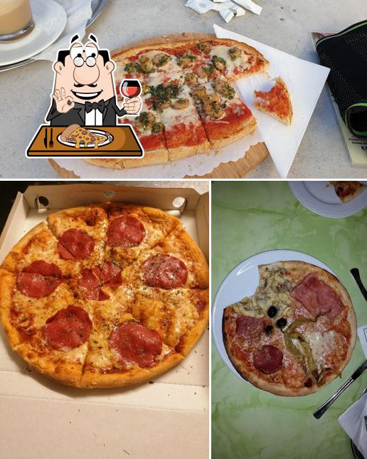 Prueba una pizza en Eiscafé Pizzeria LA Terrazza