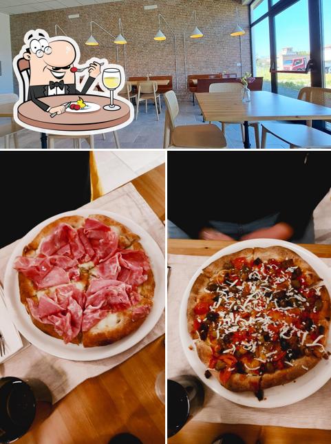 Tra le diverse cose da Cavaedium Pizzeria si possono trovare la cibo e interni