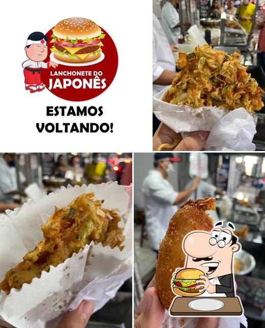 Hambúrguer em Lanche do Japonês