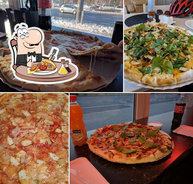 Try out pizza at Double Pizza