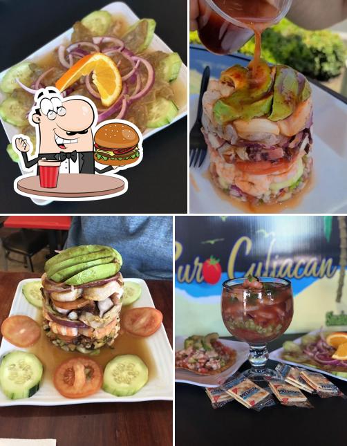 Get a burger at Mariscos Puro Culiacan