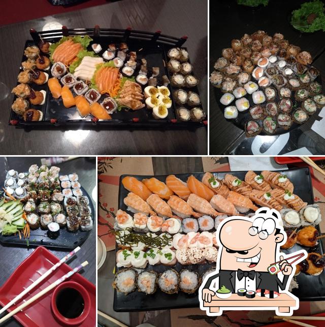 Sushi rolls are served at Matsuri
