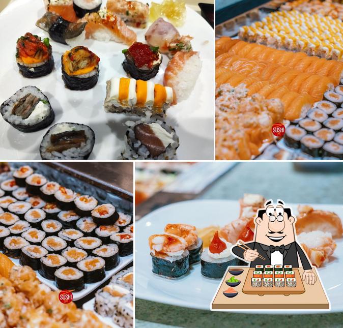 Peça diferentes opções de sushi