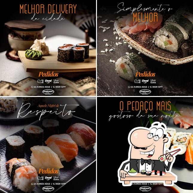 Prove diversas opções de sushi