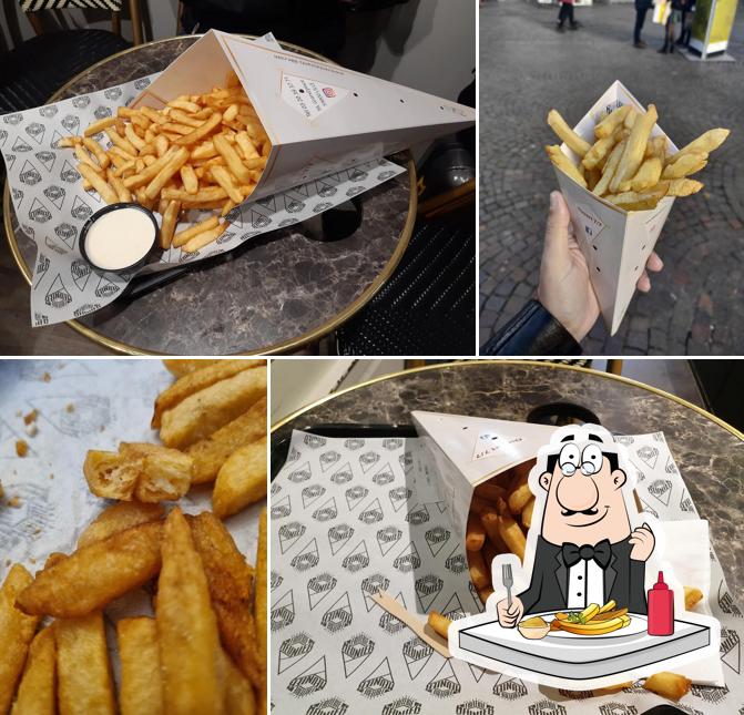 A Friterie Meunier vous pouvez profiter des frites, des pommes frites