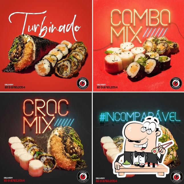 Prove diversas opções de sushi