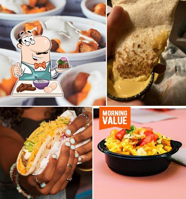 Taco Bell serves a selection of sweet dishes