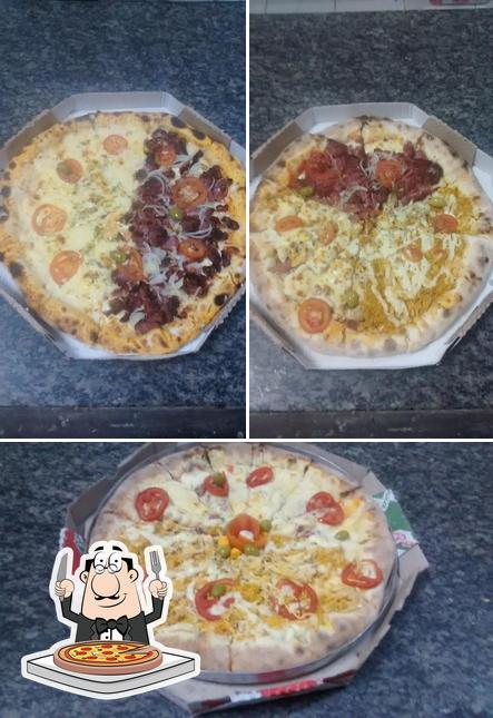 Escolha pizza no Pizzaria f. Capriolli