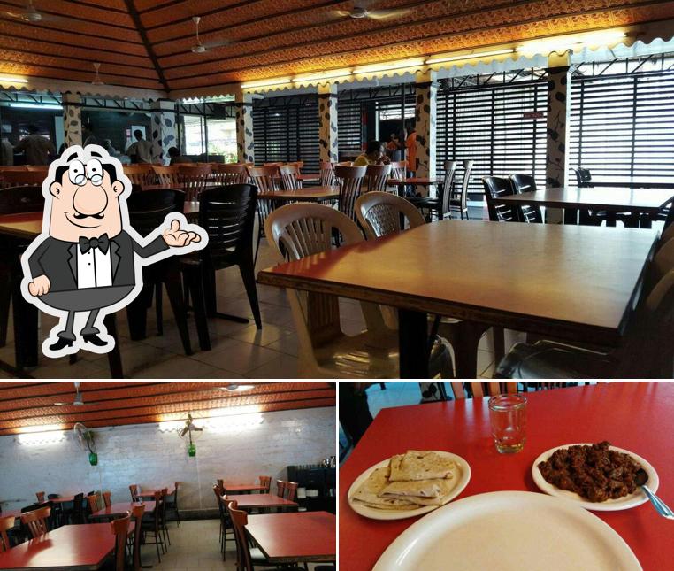 Check out the photo showing interior and food at Frys Restaurant