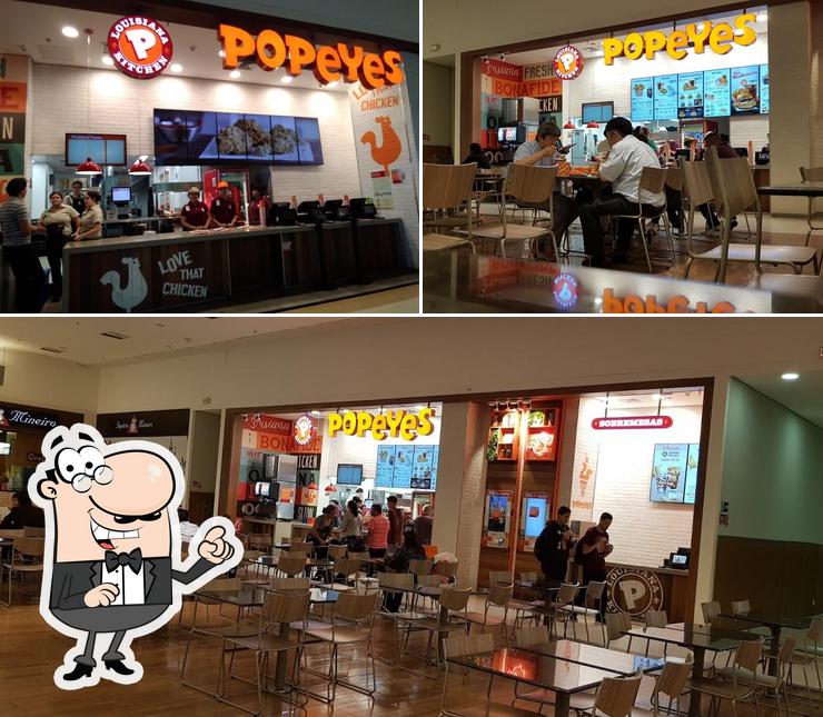 O interior do Popeyes Louisiana Kitchen