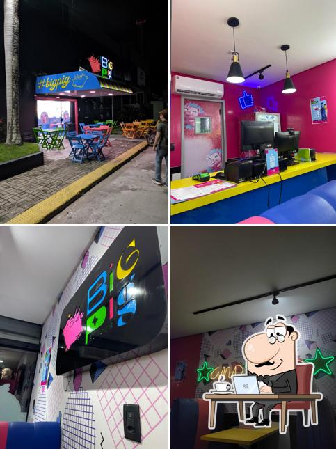O interior do Big Pig Burguer Lagoa Seca