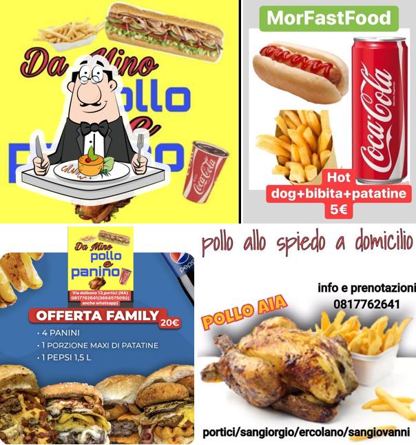 Platti al Da Mino pollo e panino