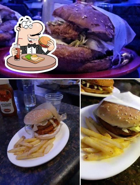 Order a burger at La Roma Pizzeria