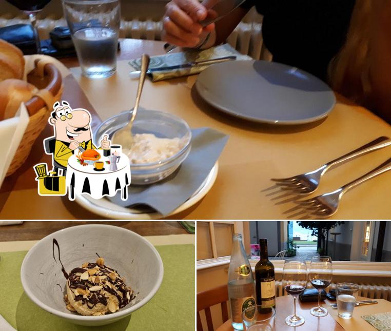 La cibo e interni del ristorante