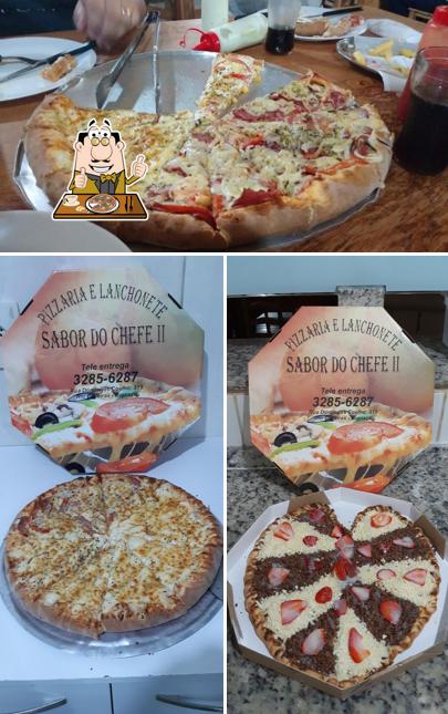 Consiga pizza no Pizzaria e Lanchonete Sabor do Chefe