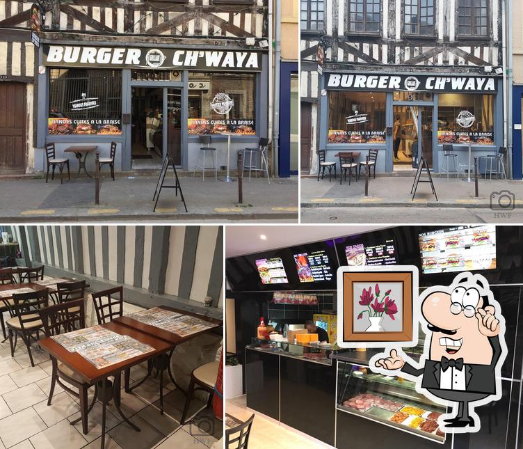 L'intérieur de Burger Ch'waya Burger Rouen