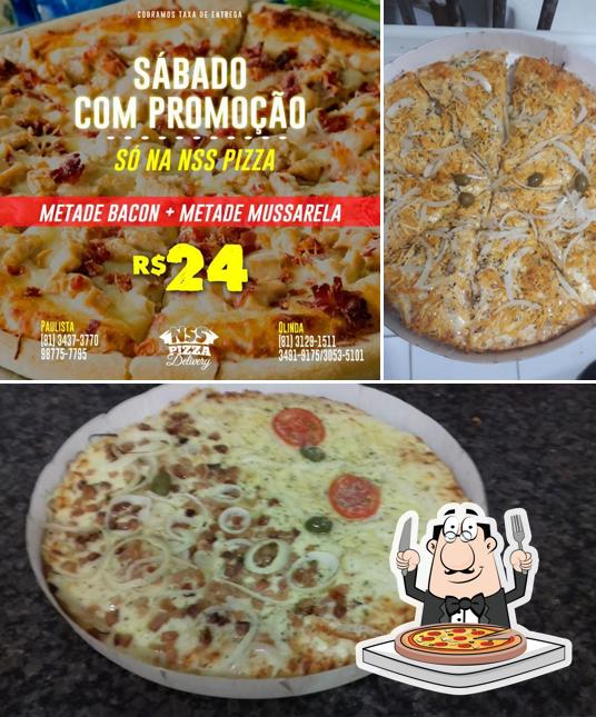 Escolha diferentes tipos de pizza