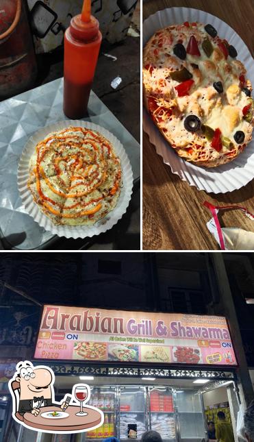 The picture of food and exterior at Arabian Grill And Shawarma