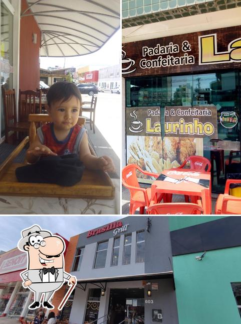 Esta é a ilustração ilustrando exterior e comida no Restaurante Brasília Grill