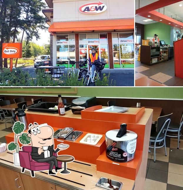 Las imágenes de interior y exterior en A&W Canada