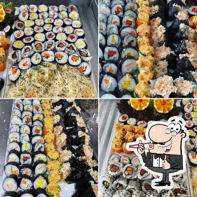 Peça diferentes opções de sushi