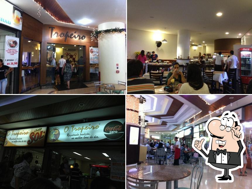O interior do Churrascaria e Restaurante O Tropeiro