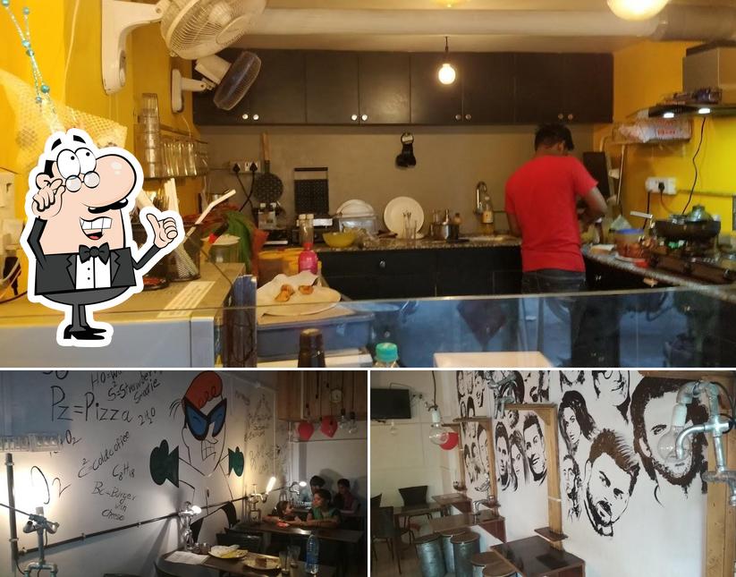 The interior of Bunkerzzz Cafe