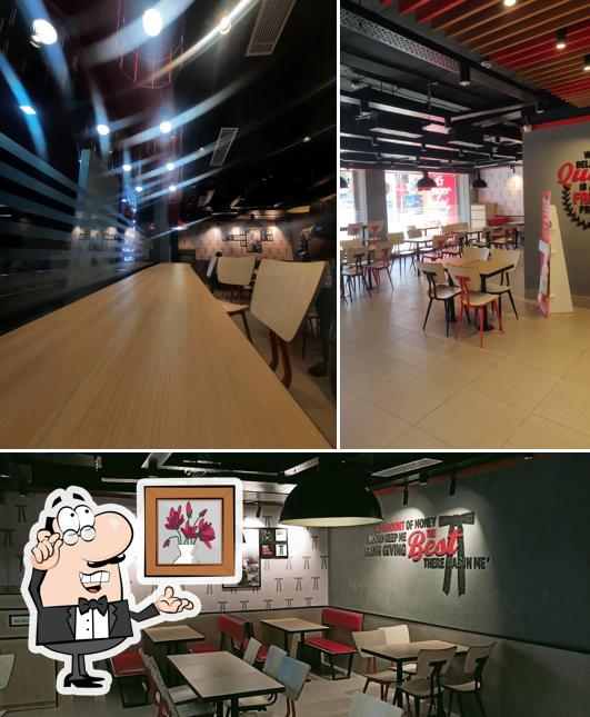 The interior of KFC