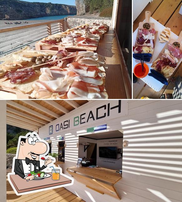 Questa è la foto che mostra la cibo e interni di OASI BEACH Lounge Bar - Cala Domestica