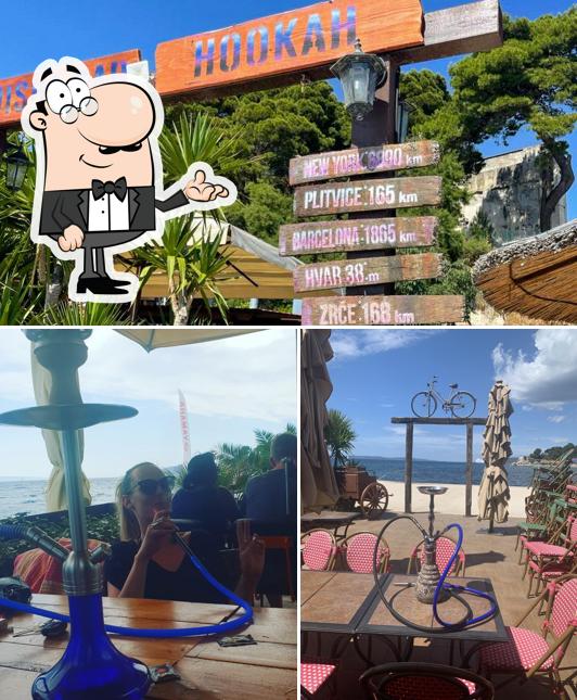 La immagine della interni e esterno di Shisha bar Hookah