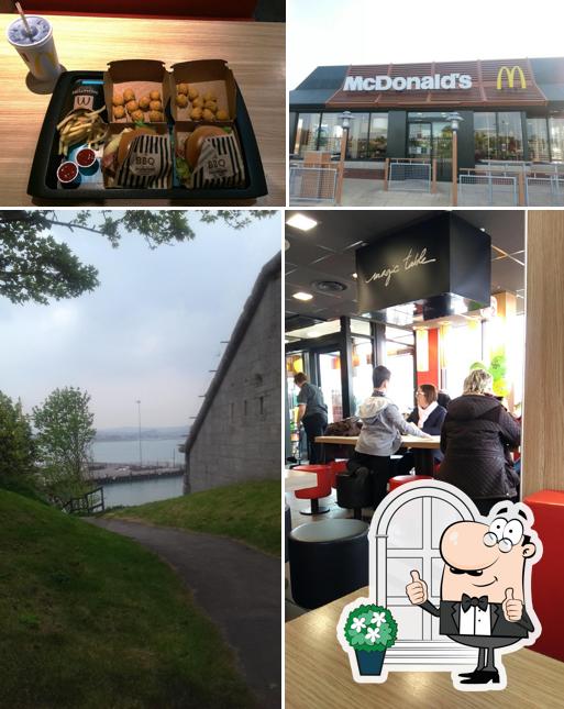 Enjoy the view at the outside area of McDonald's