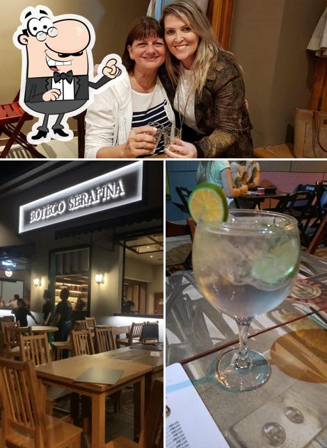 O interior do Boteco Serafina