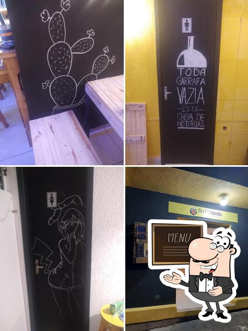 Dê uma olhada nos pratos do dia no quadro negro