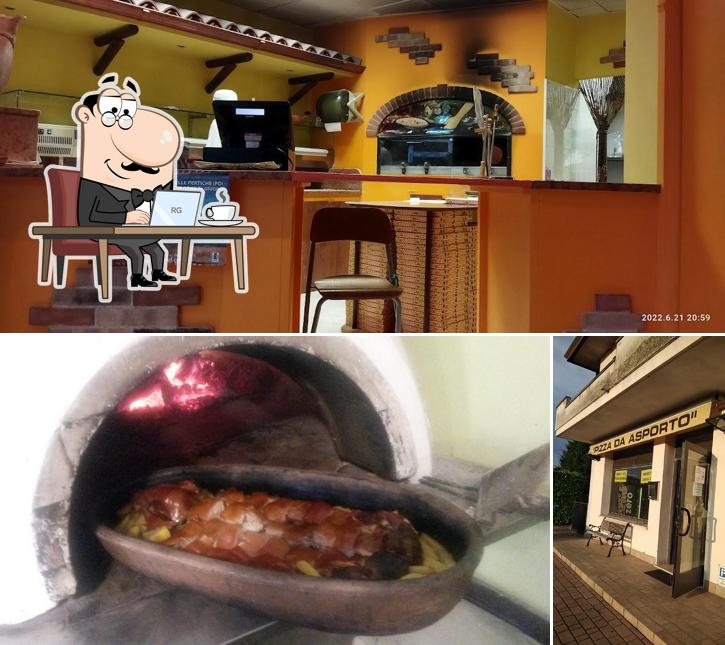 La immagine di interni e cibo da Pizzeria Oasi Di Tiso Grazia
