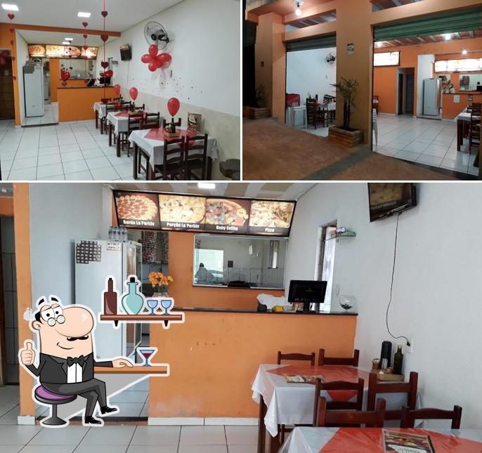 O interior do Pizzaria Vitória