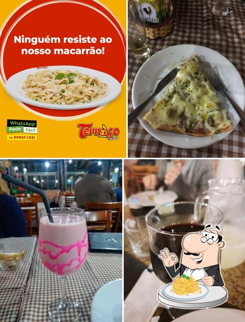 Espaguete carbonara em Terraço Pizzaria